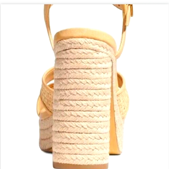 Coach Talina Natural Platform Espadrille Raffia Sandals Shoes    NEW w/ BOX 7.5B - Picture 5 of 5